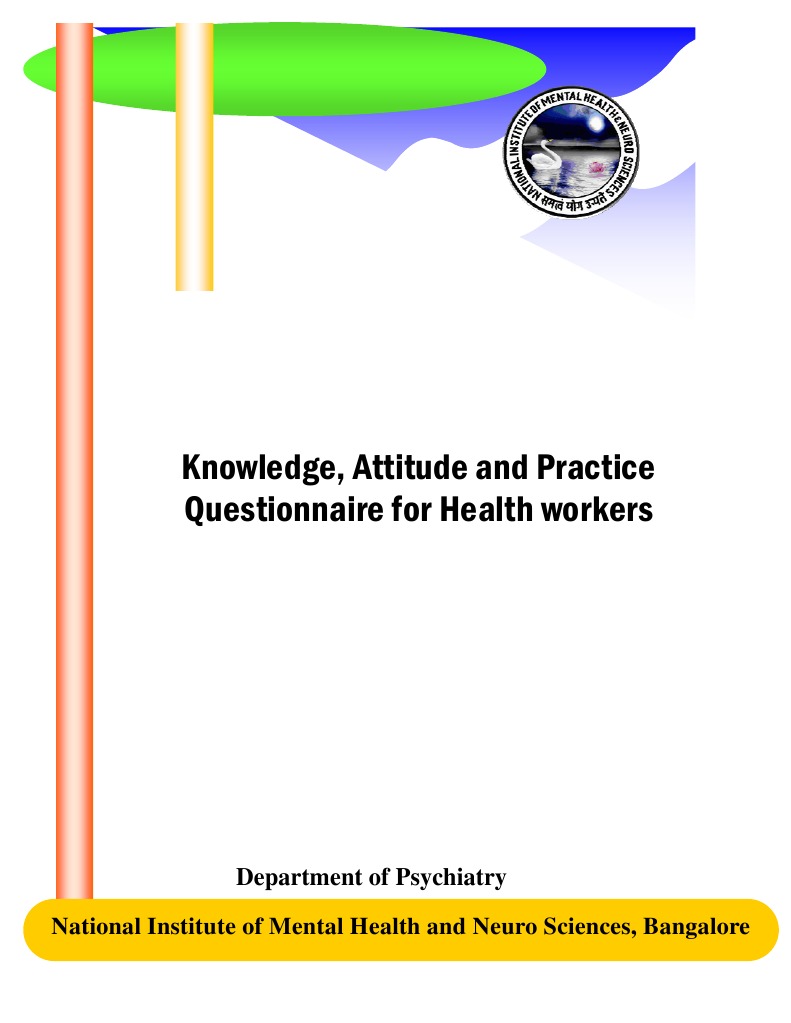 KAP Questionnaire for Health Workers Mental Disorder Intellectual