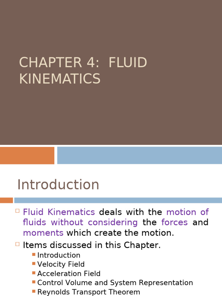 Chapter 4 | PDF | Fluid Dynamics | Acceleration