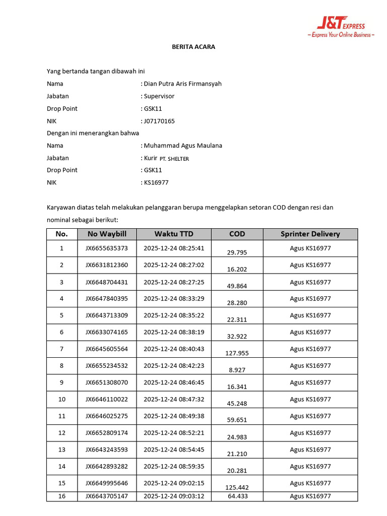 Agus Ba Uang Cod | PDF
