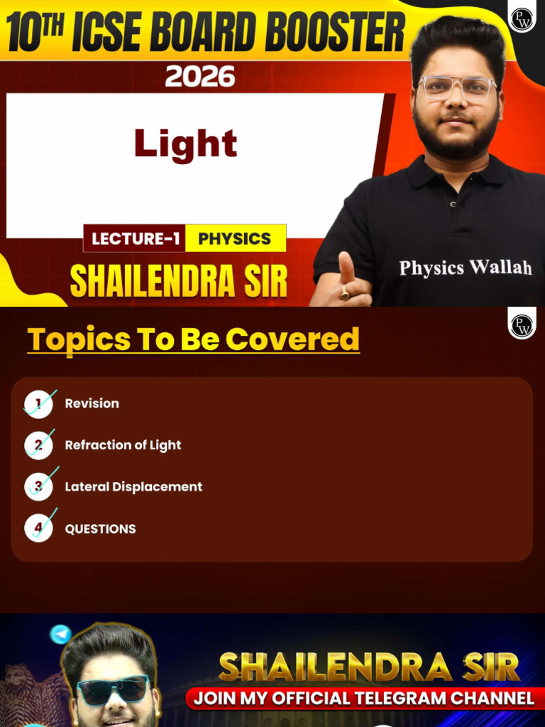 Light 01 Class Notes PDF | PDF