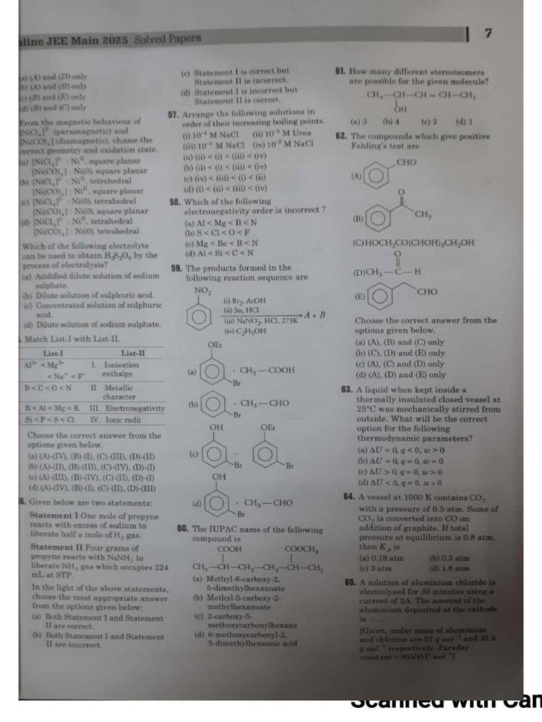 2025 Year Question Paper With Solution | PDF