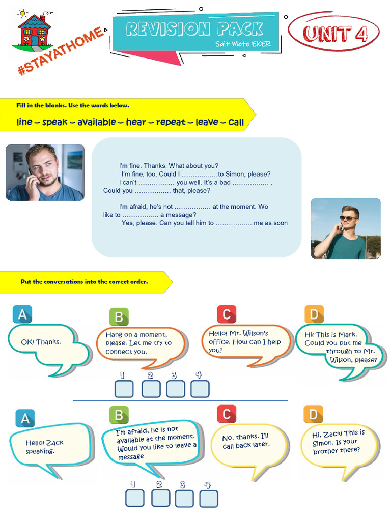 8th Grades - Unit 4 - Revision Worksheet by Mete - Elt | PDF