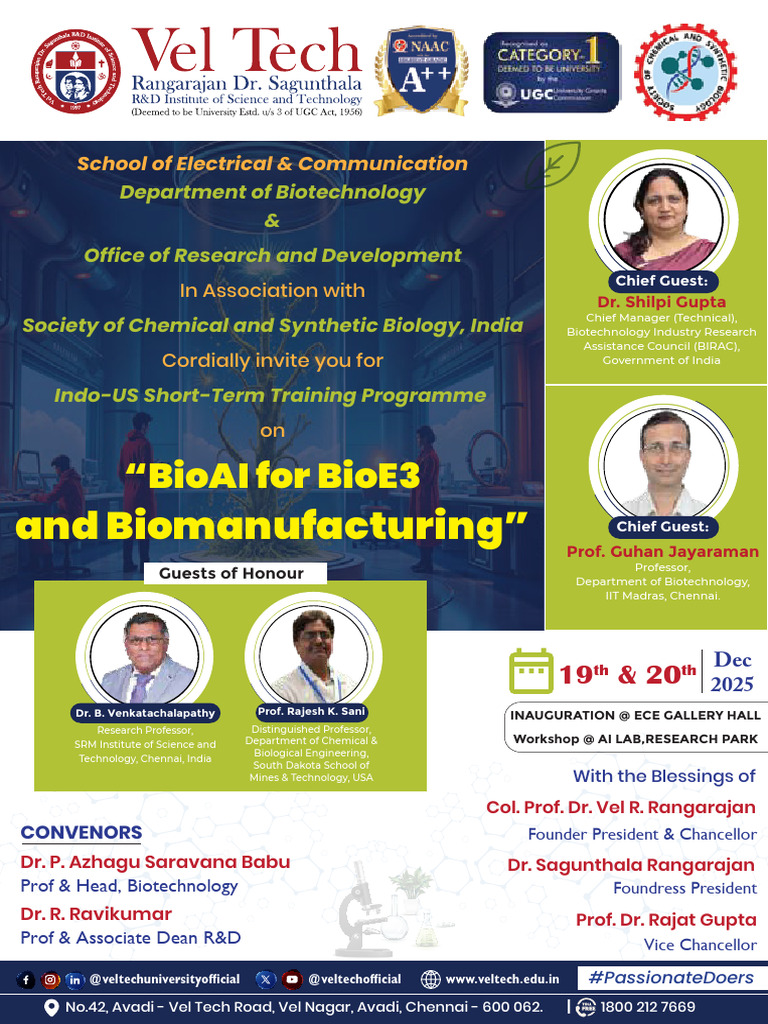BioAI for BioE3 and Biomanufacturing - Invite | PDF