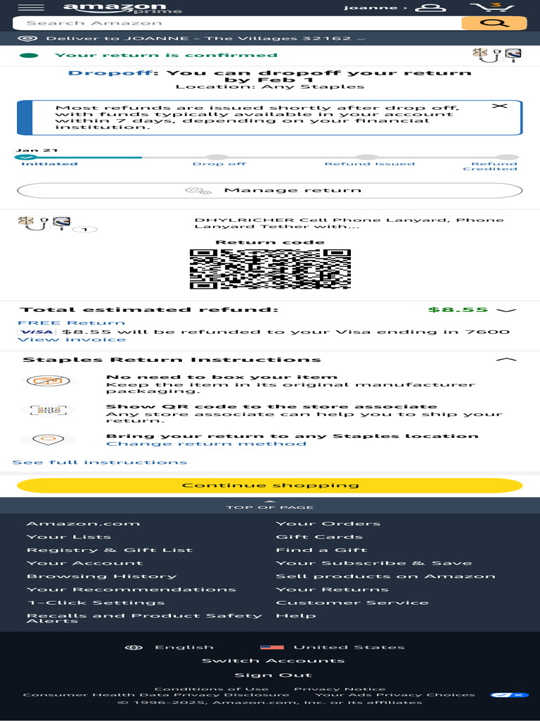 Staples Return Instructions for Refund | PDF