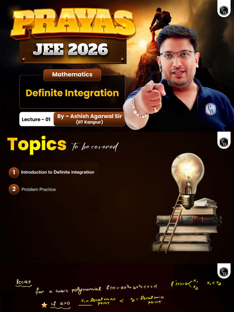 Definite Integration 01 - Class Notes | PDF