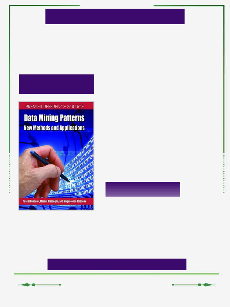Data Mining Patterns New Methods and Applications Premier Reference ...