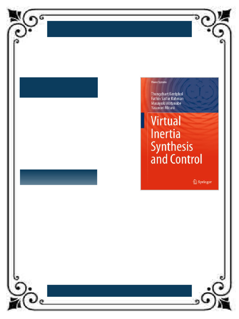 Virtual Inertia Synthesis and Control Thongchart Kerdphol eBook ...