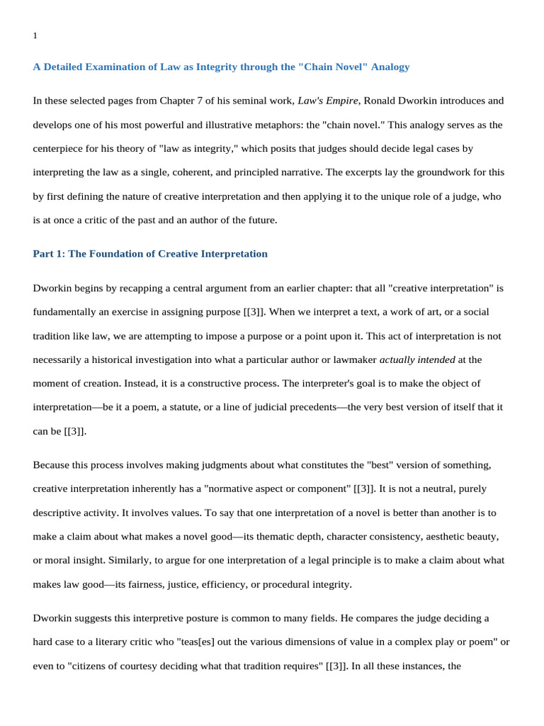 Ronald Dworkin 2 - Law's Empire (excerpt).pdf 11-20-25 1-00pm | PDF ...