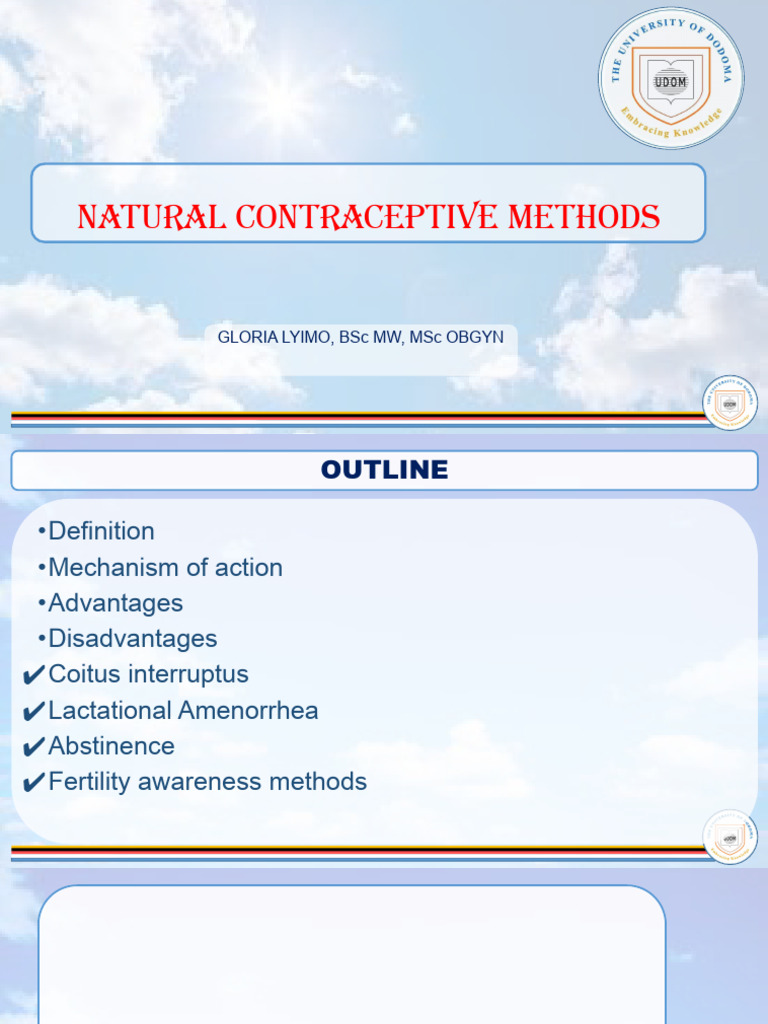 Natural Contraceptive Methods Explained | PDF | Birth Control ...