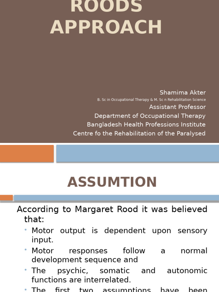 Roods Approach | PDF | Anatomical Terms Of Motion | Human Leg