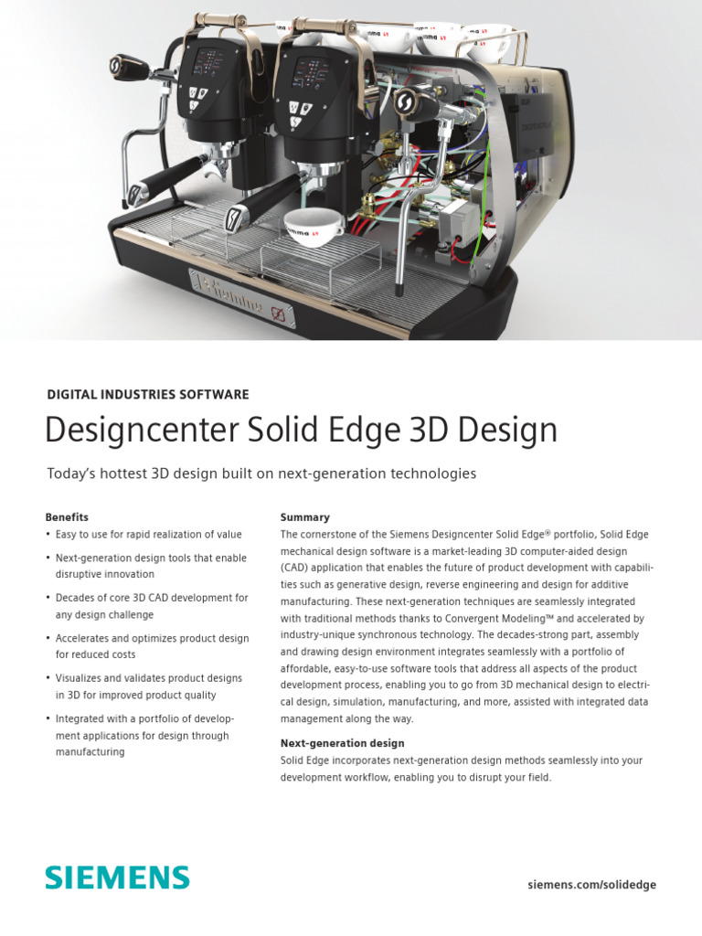 Siemens-SW-Designcenter-Solid-Edge-3D-Design-Facts-Sheet | PDF ...