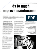 Methods to Improve Maintenance