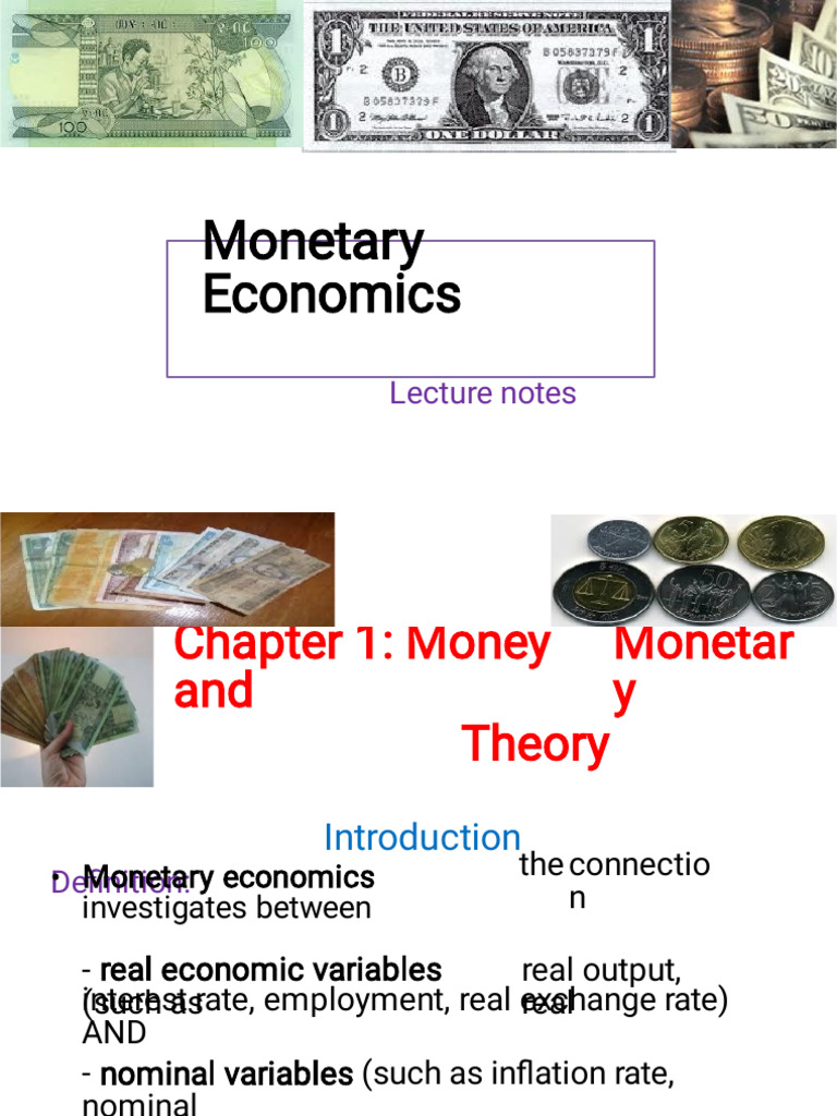 monetary ch 1 | PDF | Money | Money Supply