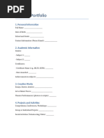 CBSE Student Portfolio Template | PDF