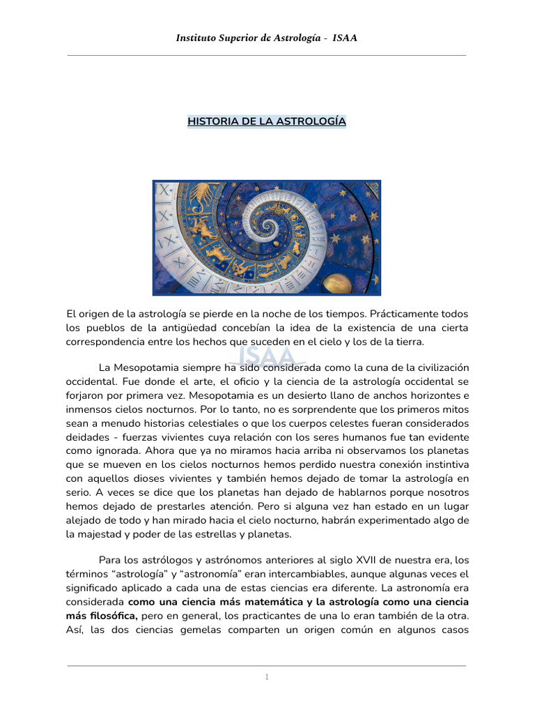 Historia de la Astrología en Mesopotamia | PDF | Astrología ...