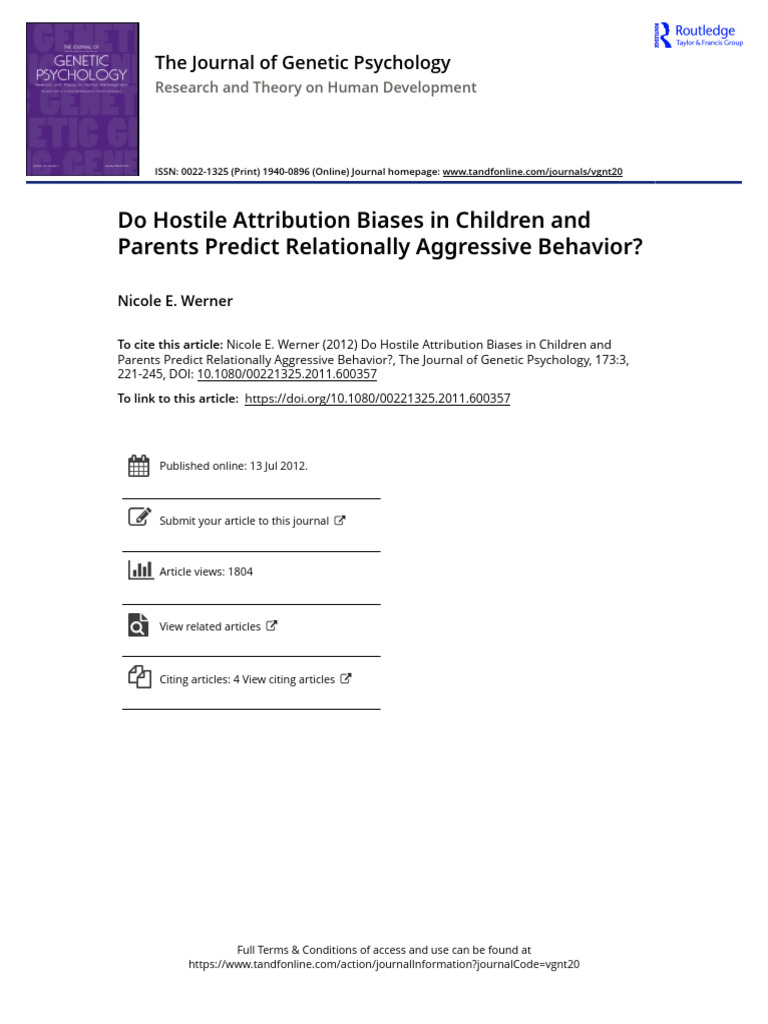 Werner_2012_Do Hostile Attribution Biases in Children and Parents ...