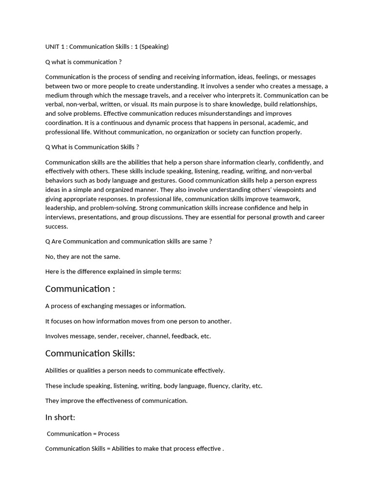Communication Skills for Career Growth | PDF | Nonverbal Communication ...