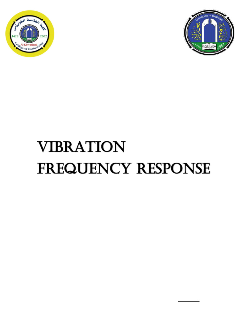 Vibration Frequency Response | PDF | Damping | Resonance