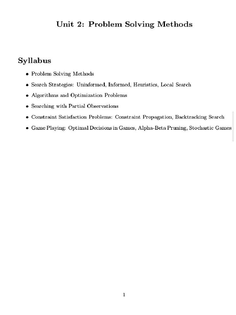 AI Unit 2 | PDF