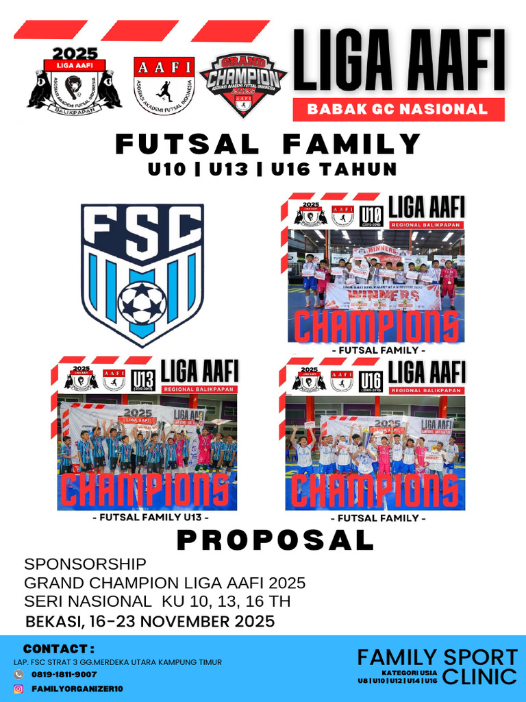 Sponsorship Grand Champion Liga AAFI 2025 | PDF