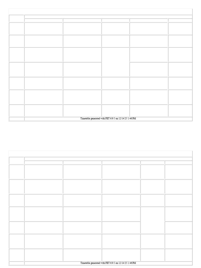 Computer Science BS Semester Timetable | PDF | Computer Science | Computing