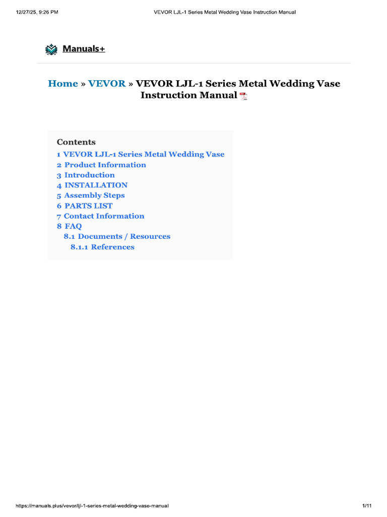 VEVOR | PDF