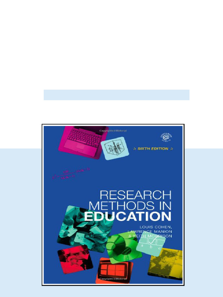 COHEN MANION MORRISON 2007 RESEARCH METHODS IN EDUCATION visual data 4
