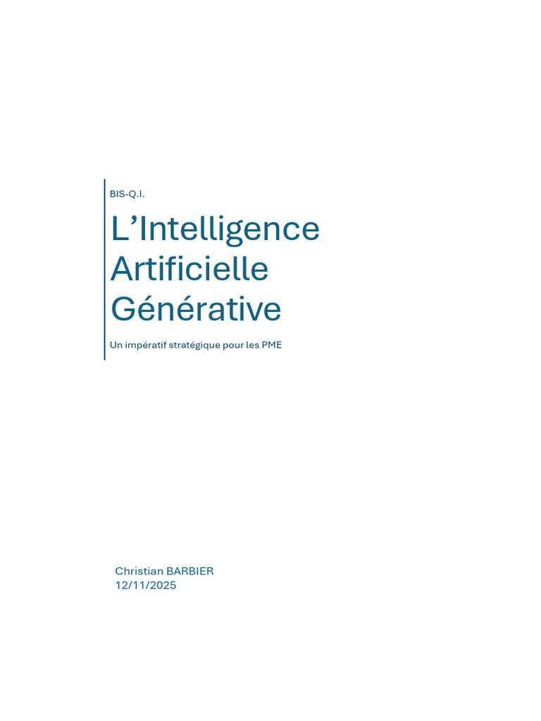 IA Générative : Stratégie pour PME | PDF | Intelligence artificielle ...