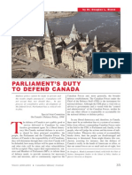 Parliament'S Duty To Defend Canada: by Dr. Douglas L. Bland
