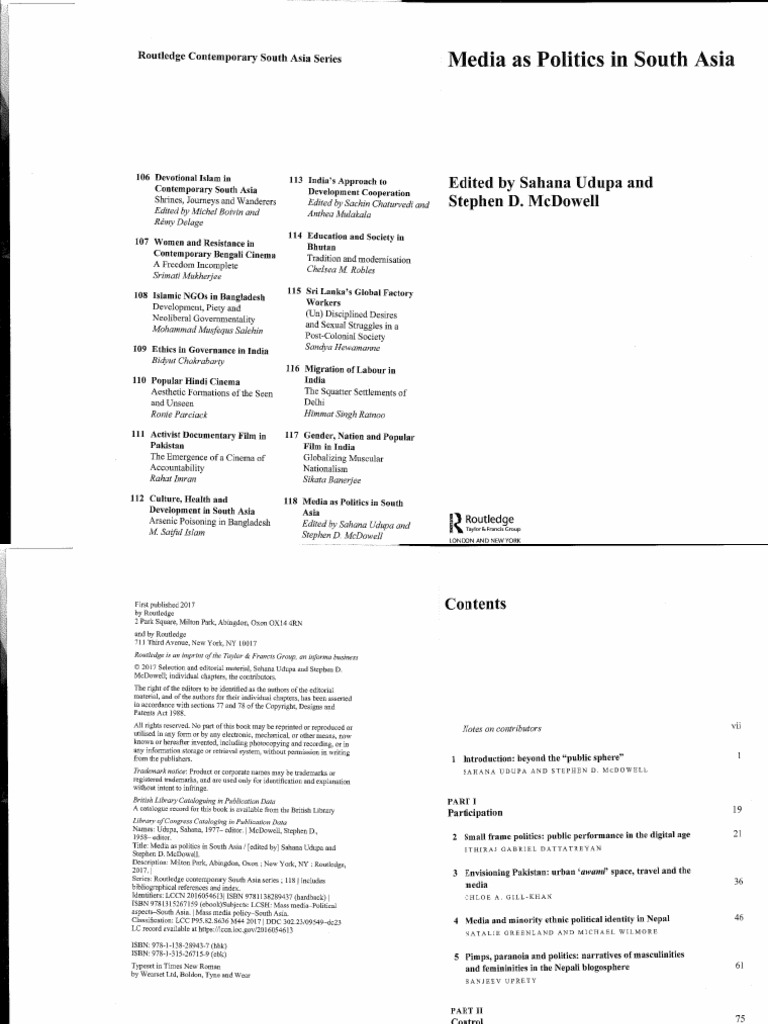 Media As Politics in South Asia | PDF