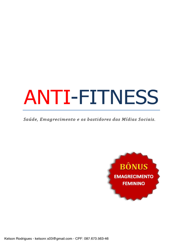Anti-Fitness: Saúde e Emagrecimento Real | PDF