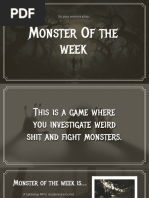 Monster of the Week Playbooks Overview | PDF