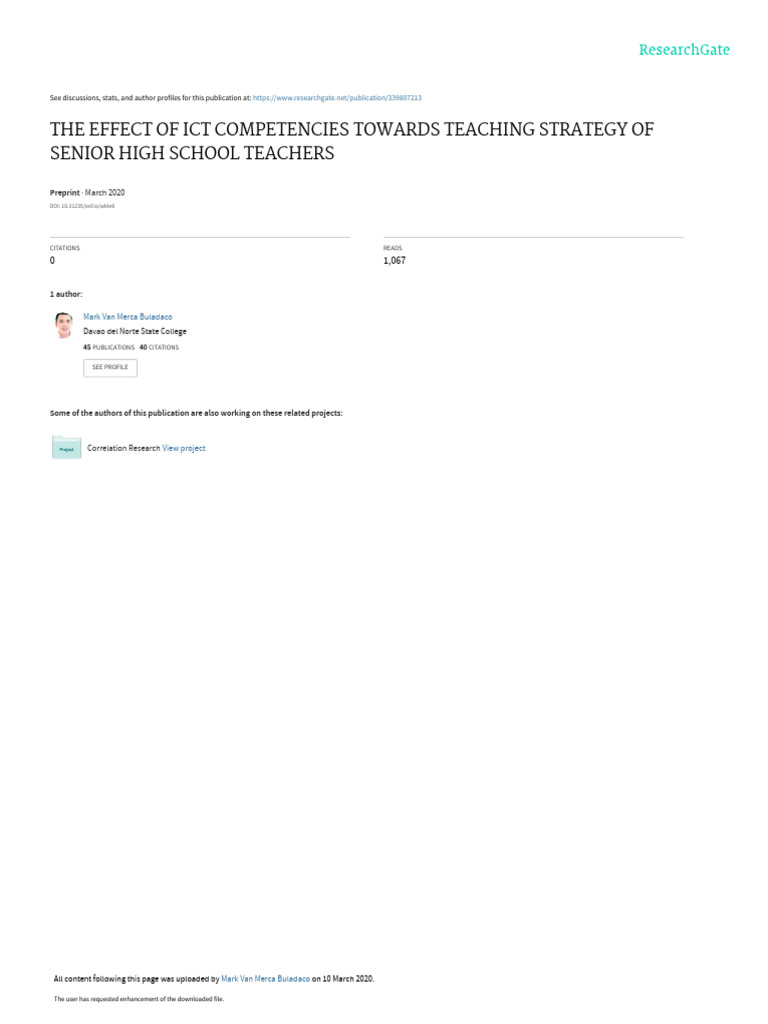ICT Competencies Impact on Teaching Strategies | PDF | Educational ...