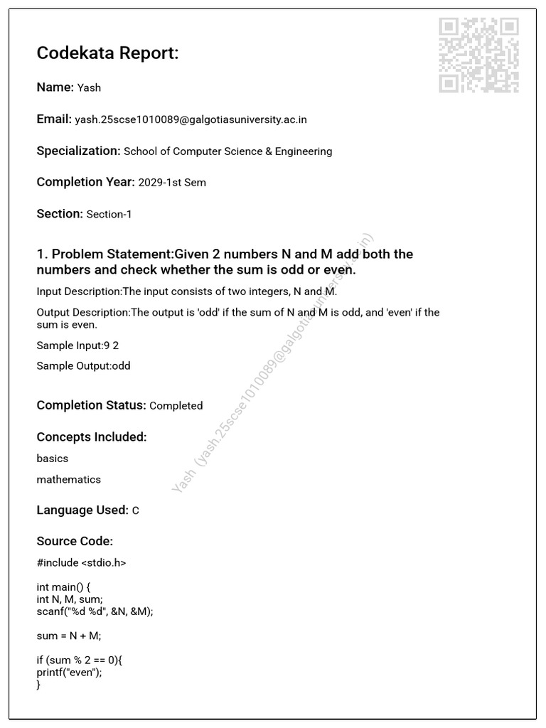 Codekata-Report-1765549881951 (8) | PDF | Integer (Computer Science ...