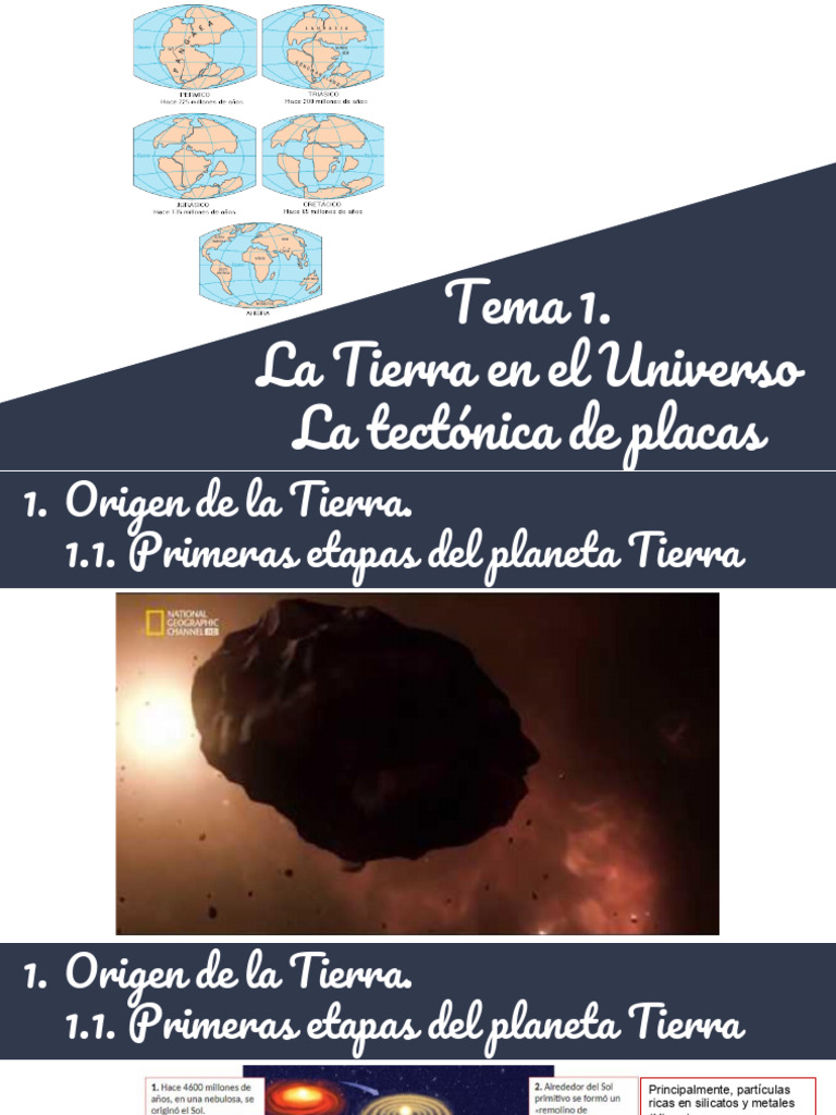 Origen y Estructura de la Tierra | PDF | Placas tectónicas | Tierra