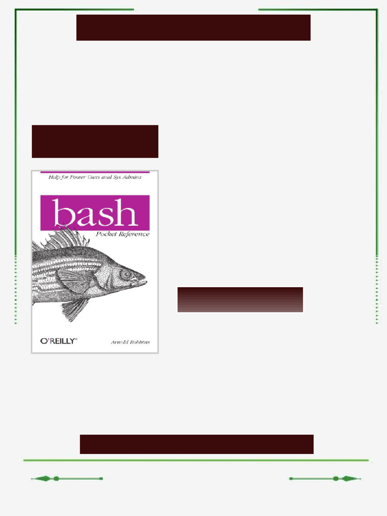 bash Pocket Reference 1st Edition Arnold Robbins ebook multi-device ...