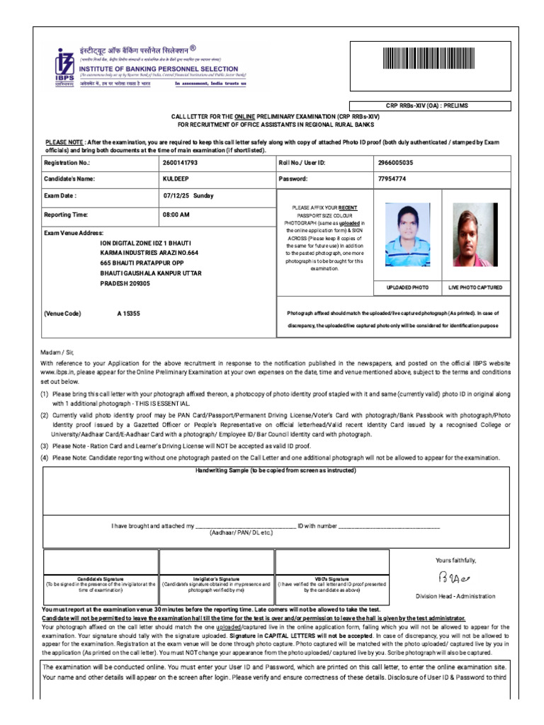 Common Recruitment Process for RRBs (CRP-RRBs-XIV) for Recruitment of ...