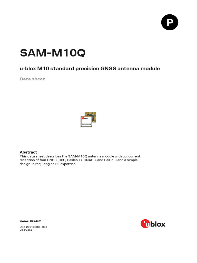 Sam m10q Datasheet Ubx 22013293 | PDF | Computer Engineering ...