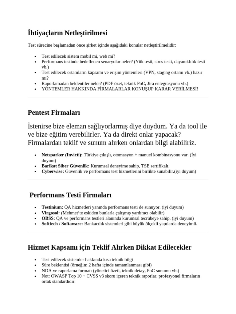Pentest PerfTest RAPOR 1 | PDF