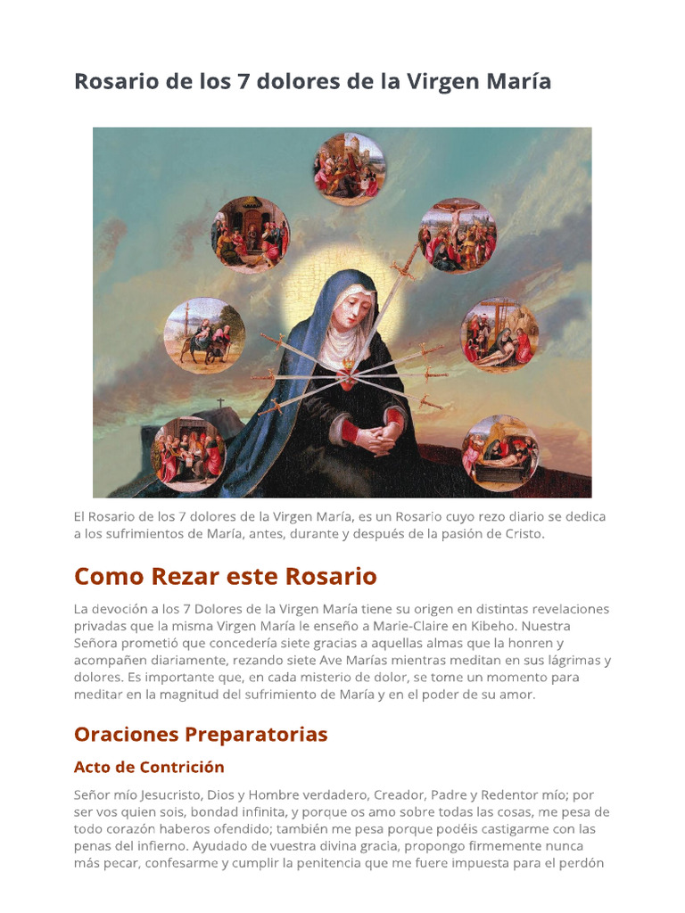 Rosario de Los Dolores de La Virgen | PDF