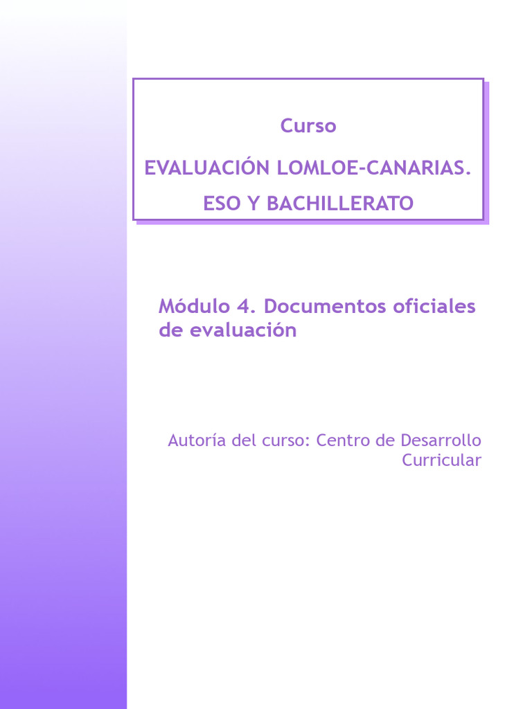 Documentos de Evaluación LOMLOE Canarias | PDF | Aprendizaje