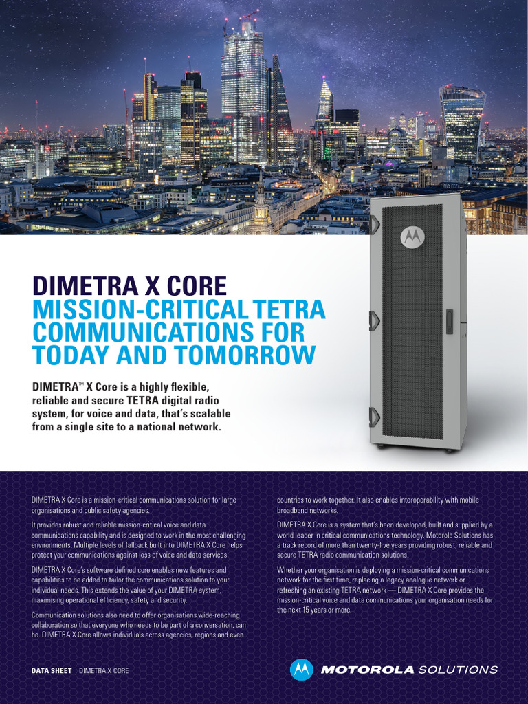 DIMETRA X Core TETRA Radio System | PDF | Voice Over Ip | Computer Network