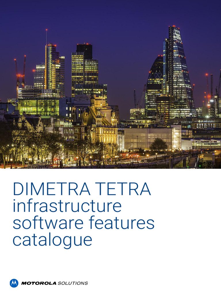 Dimetra Tetra Infrastructure Software Features Catalog | PDF | Computer ...