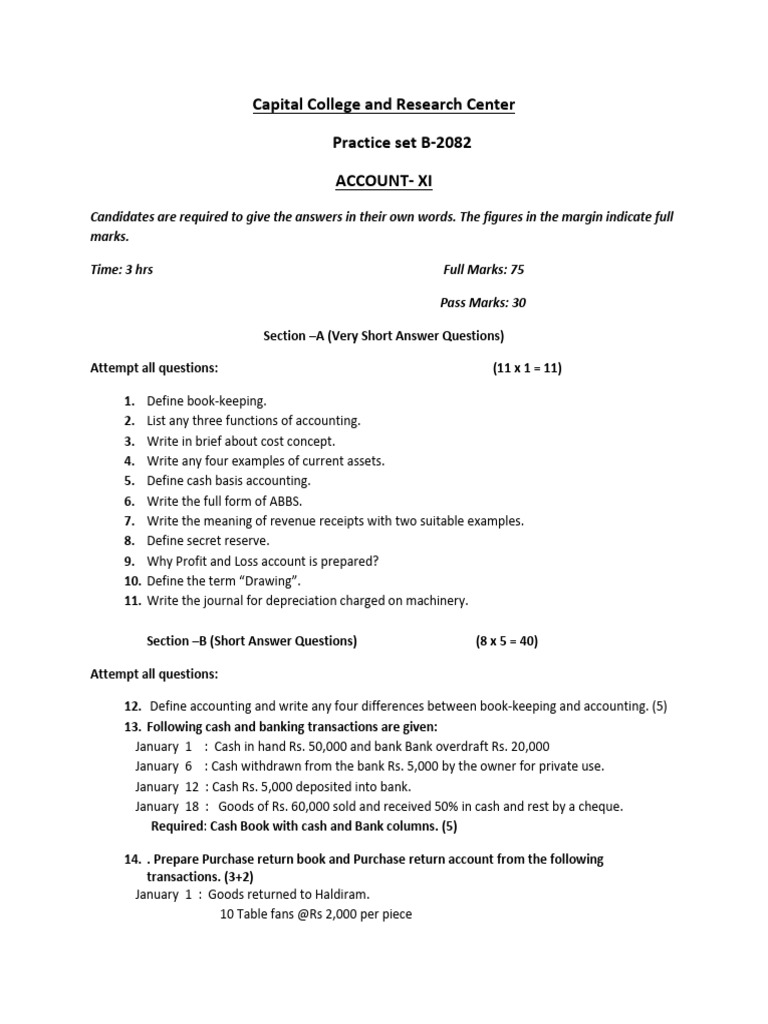 Accounting Practice Set B-2082 Guide | PDF | Debits And Credits | Banks