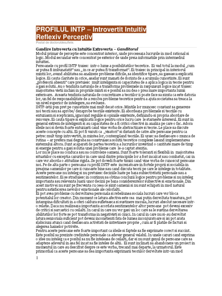 INTP | PDF