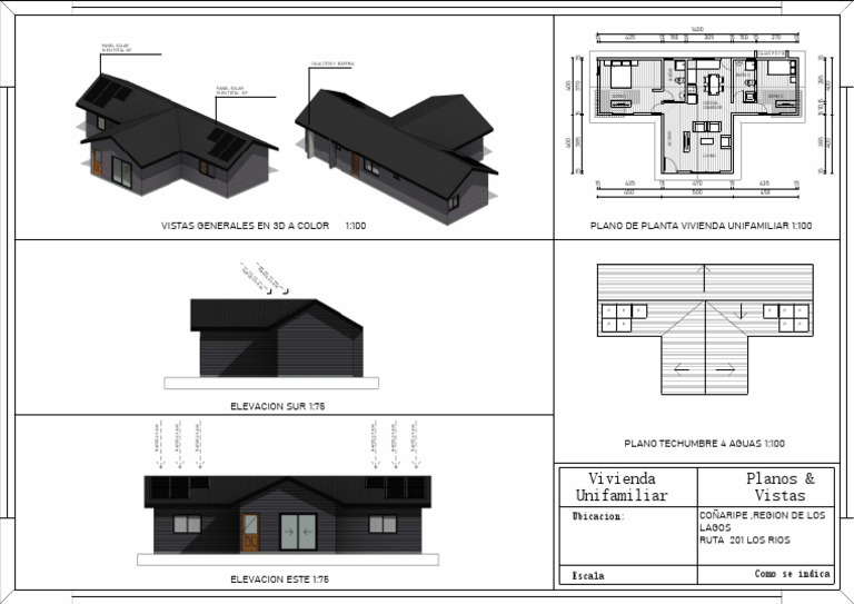 Planos de Vivienda Unifamiliar en 3D | PDF