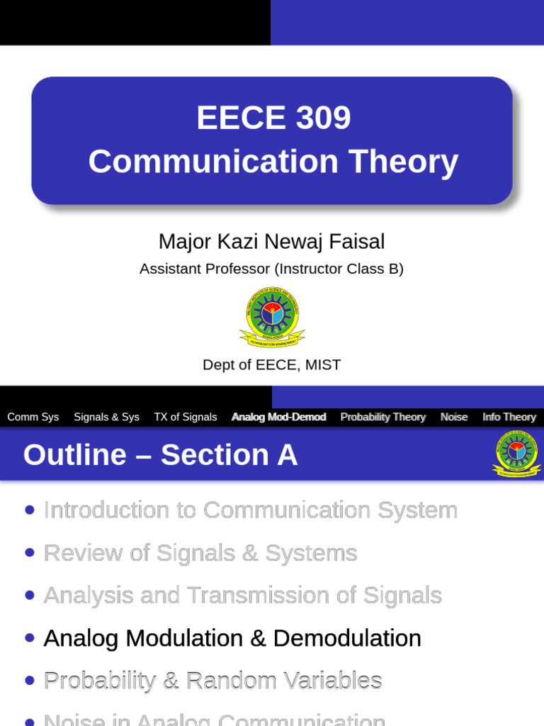 EECE 309-Lec-3 (Amplitude Modulation) | PDF | Sound Production ...