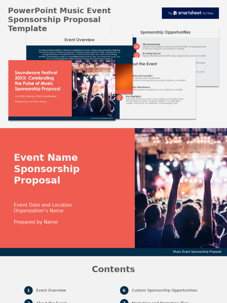 Music Event Sponsorship Proposal Template | PDF | Human Communication ...