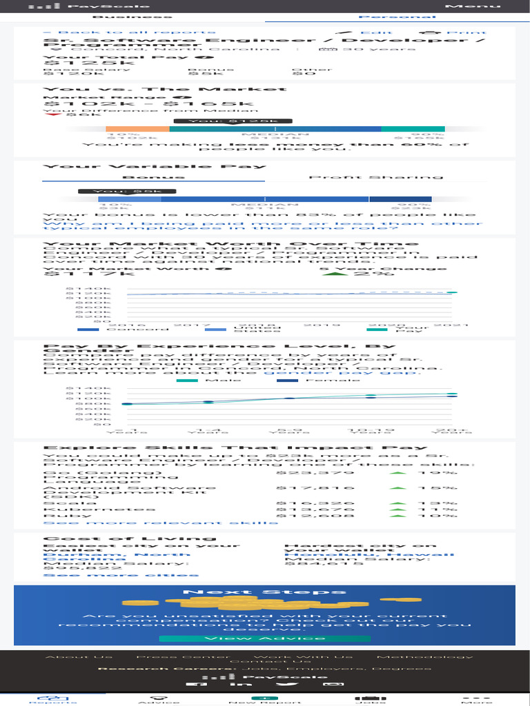 PayScale Salary Reports 2 | PDF