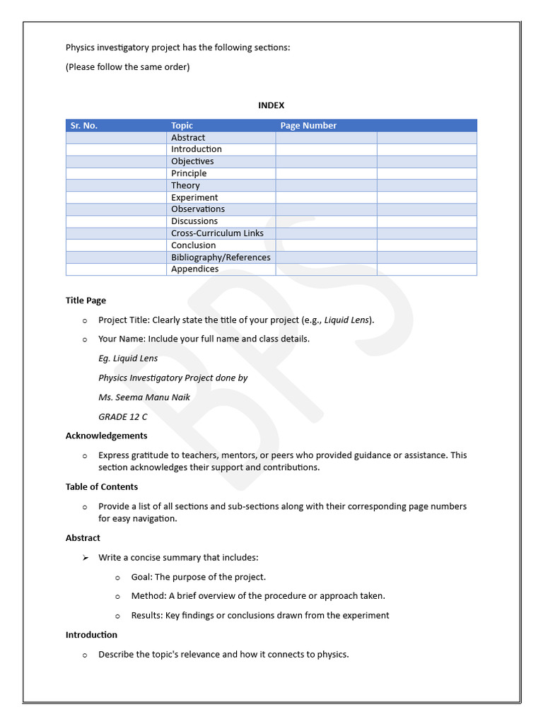 Physics Investigatory Project Guide | PDF | Experiment | Physics